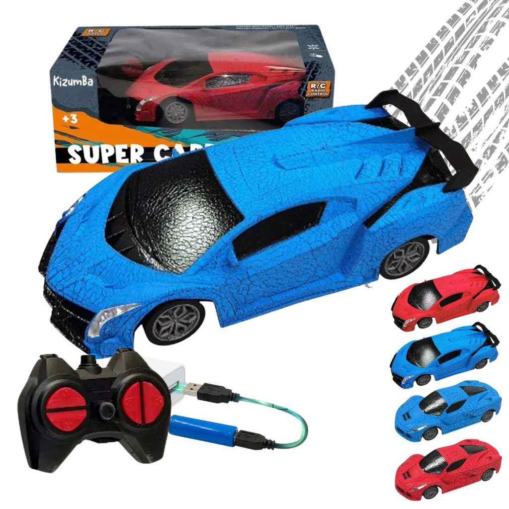Carrinho de Controle Remoto Spider Speed Com Textura Siper Aranha Brinquedo Corrida Veloz Recarregável Ki em Oferta na Shopee