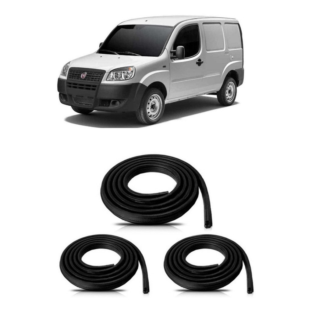Kit Borracha Porta E Porta Malas Tampa Traseira Doblo Cargo