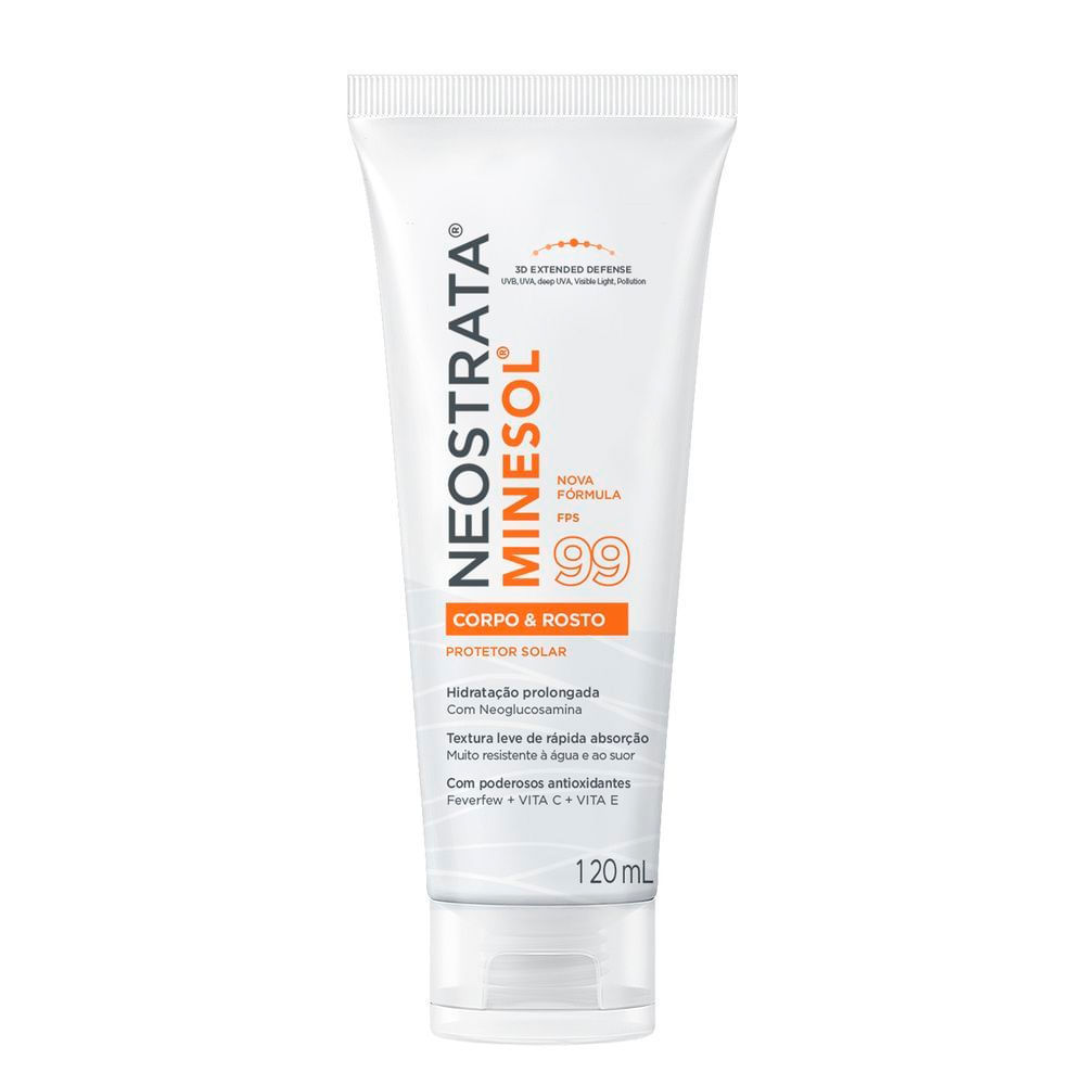 Protetor Solar NeoStrata Minesol Rosto e Corpo FPS 99 Fluido 120ml em Oferta na Shopee