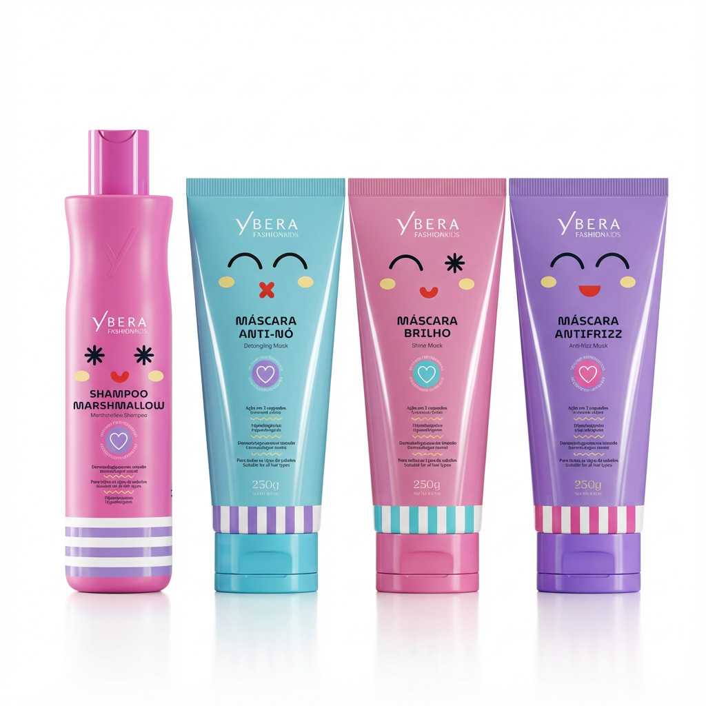 Kit Cronograma Capilar Kids Menina + Shampoo - Fashion Gold