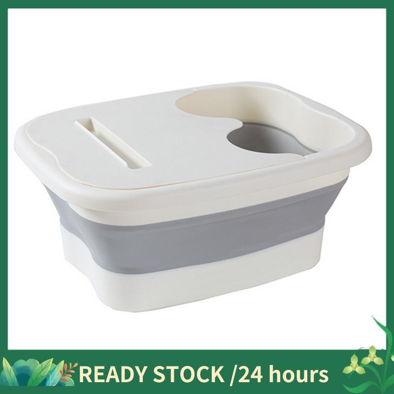 Balde De Massagem Para Banho De Pés , Imersão Dobrável Spa , Banheira Sauna Doméstica , Pedicure , Branco