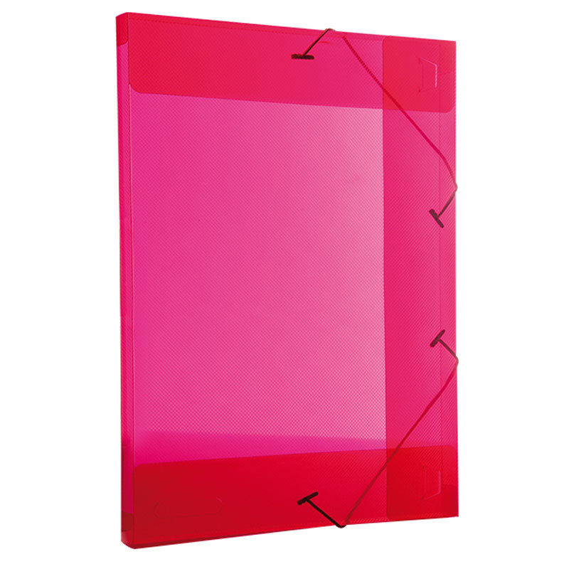 Pasta com aba elástico ofício lombo 20mm Line transparente vermelha 0255.U Dello em Oferta na Shopee