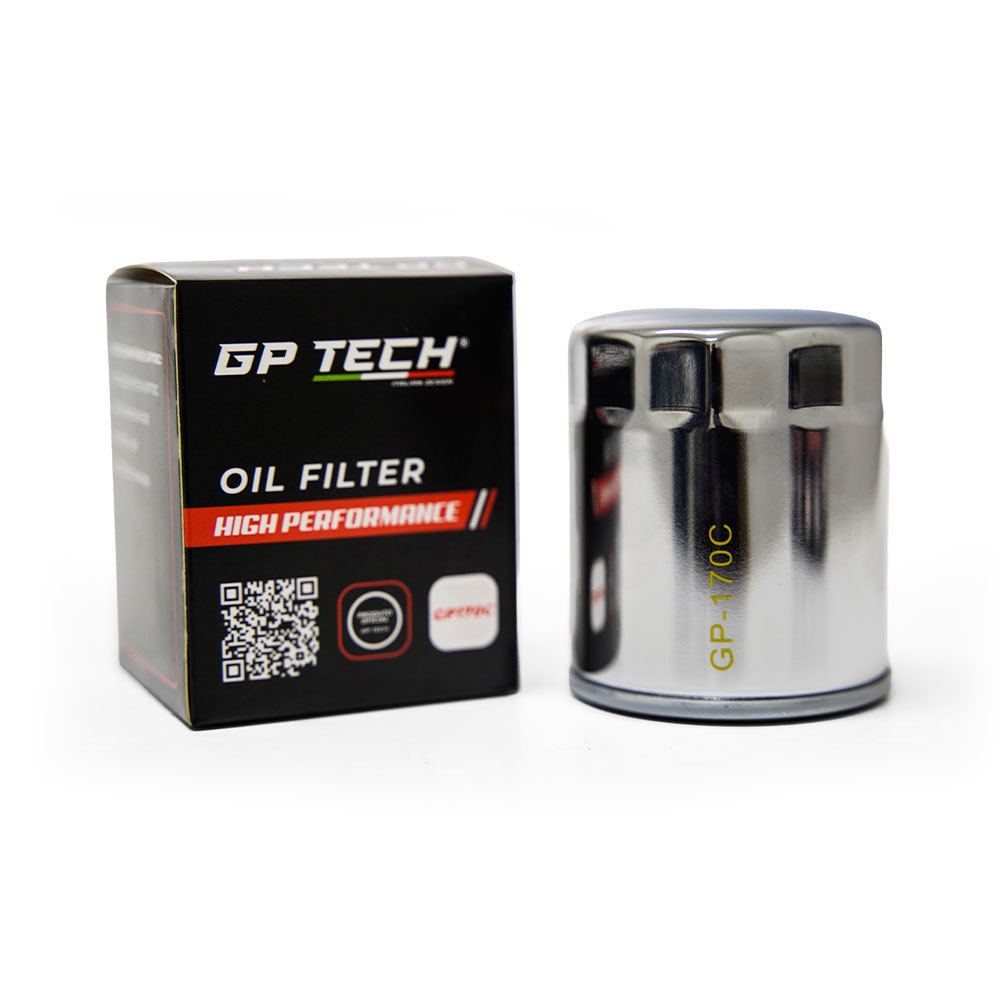 FILTRO OLEO GP TECH GP170C HARLEY DAVIDSON 1200 SPORTSTER  / 883 SPORTSTER (CROMADO)