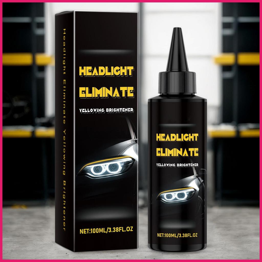 Limpador De Farol De Carro 100ml , Solução De Longa Duração , Líquido De Limpeza Automóvel Para Iniciantes terkibr