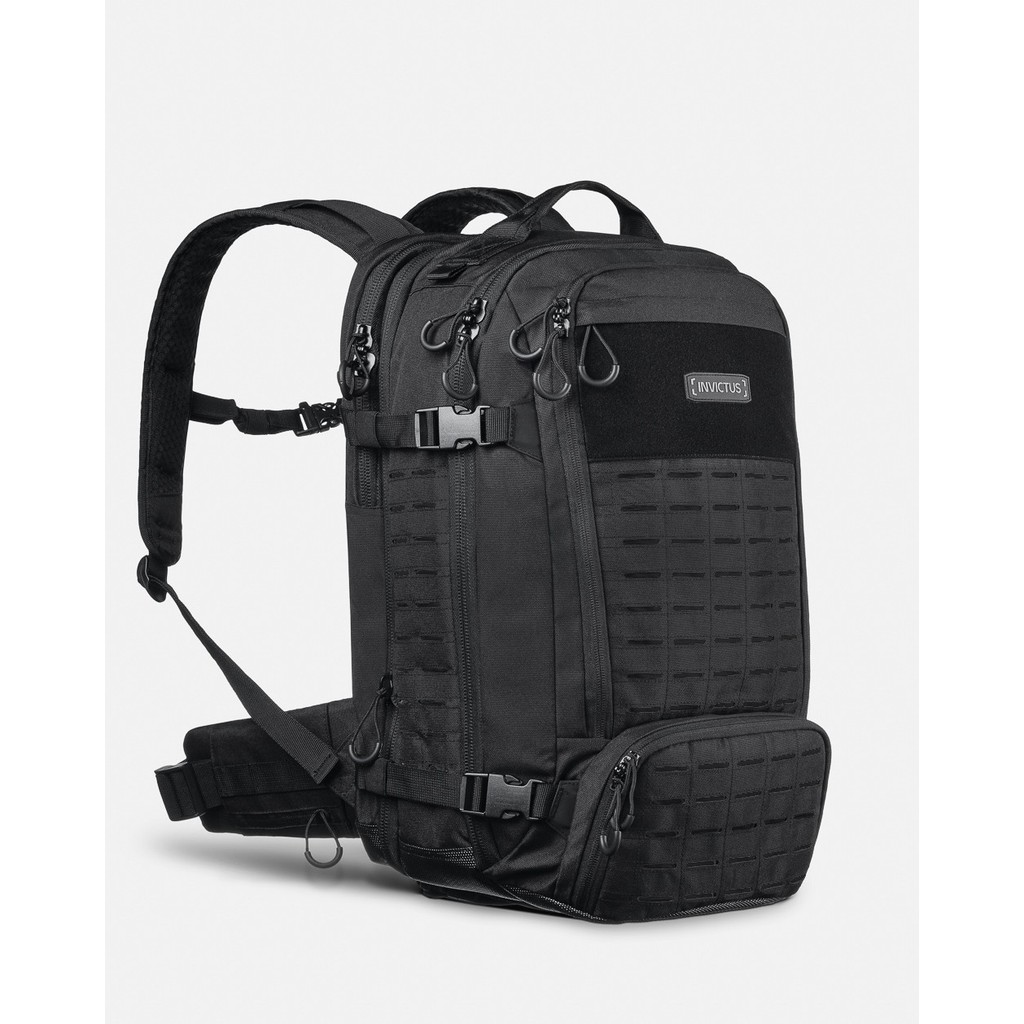 Mochila Tática Invictus Giant Preto 42 Litros Expansível 55 Litros
