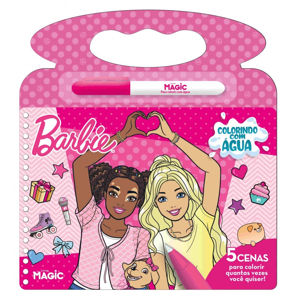 Livro Colorindo com Água - Barbie