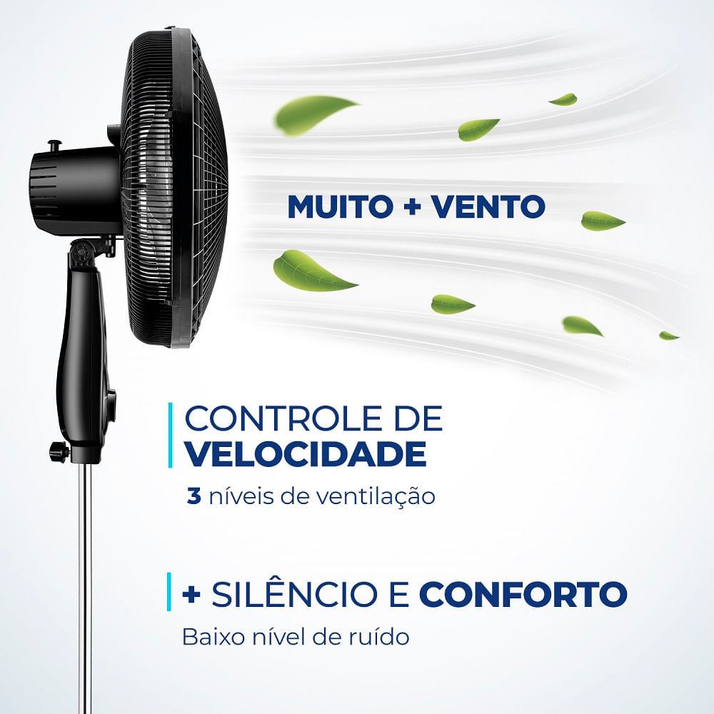 Ventilador de Coluna Mondial 40cm Preto VSP-40C-NB – 220 Volts