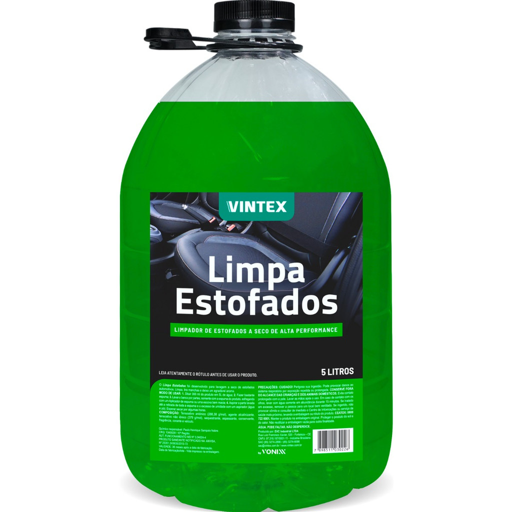 Produto Para Limpar Banco De Carro Limpa Estofados Vonixx 5l