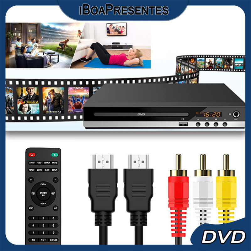 Ultrafino Leitor De Dvd Portátil Toca Cd Mp3 Usb Filme Bivolt 1080p Novo Home Car DVD Player