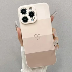 Amor Coração Capa Para iPhone 16 14 15 7 8 Plus 17 Ar 13 12 11 Pro XS Max XR SE2 Normal Fosco Silicone
