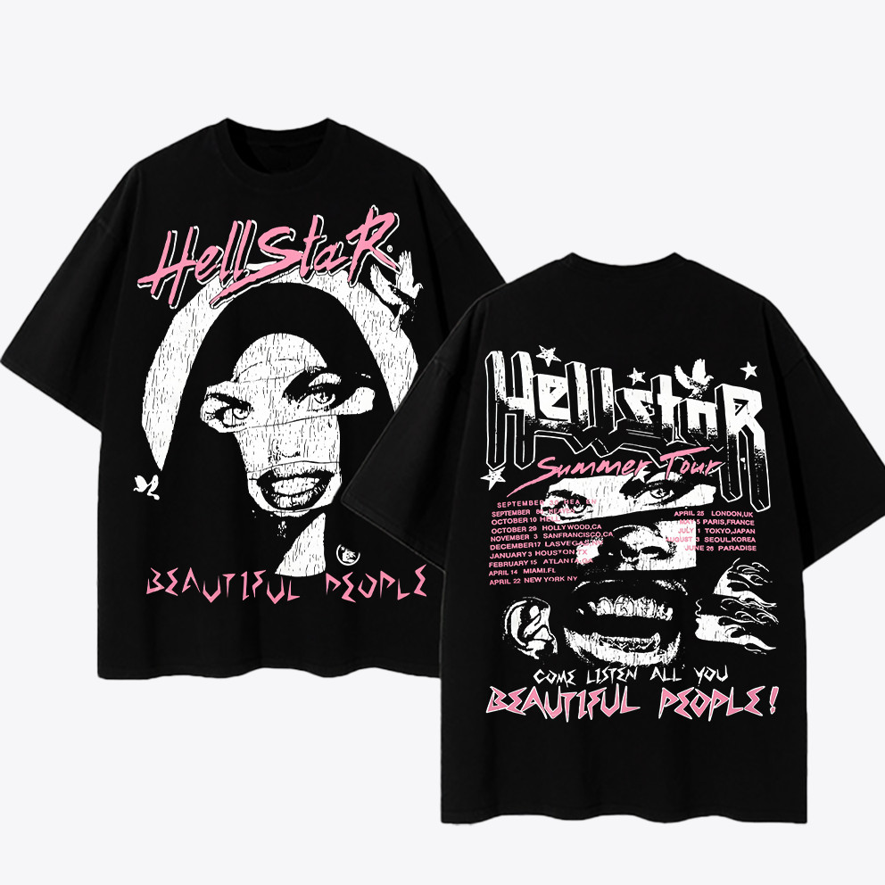 2026 Camiseta Masculina Moderna Estampa Oversized Com Rosto Feminino E Letras Coloridas Atemporal Estilo Urbano