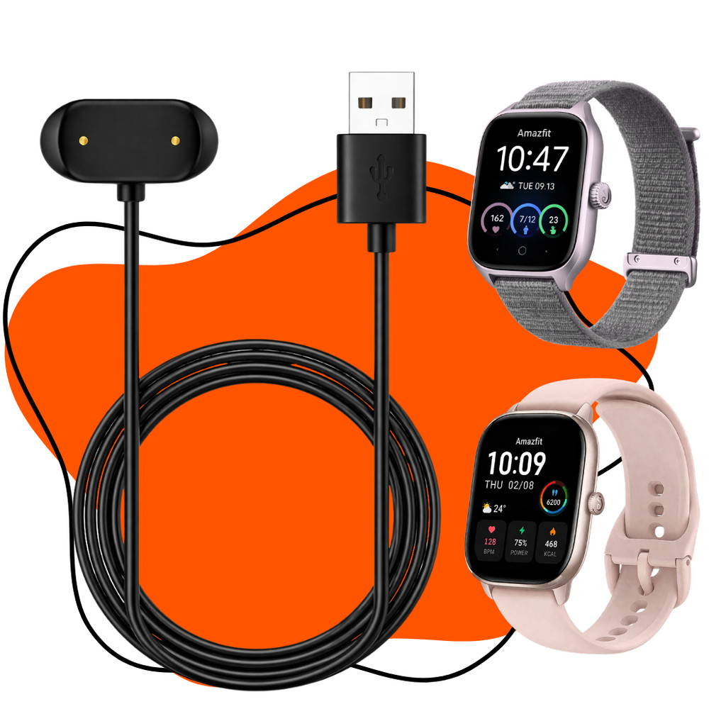 Carregador para Relógio Xiaomi Amazfit GTS + GTR + GTR Pro Linha 3 e 4 USB