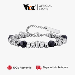 Pulseira Masculina De Aço Inoxidável Vnox Para Homens , Com Contas , Energia , Sorte , Aniversário , Joias , Presentes M