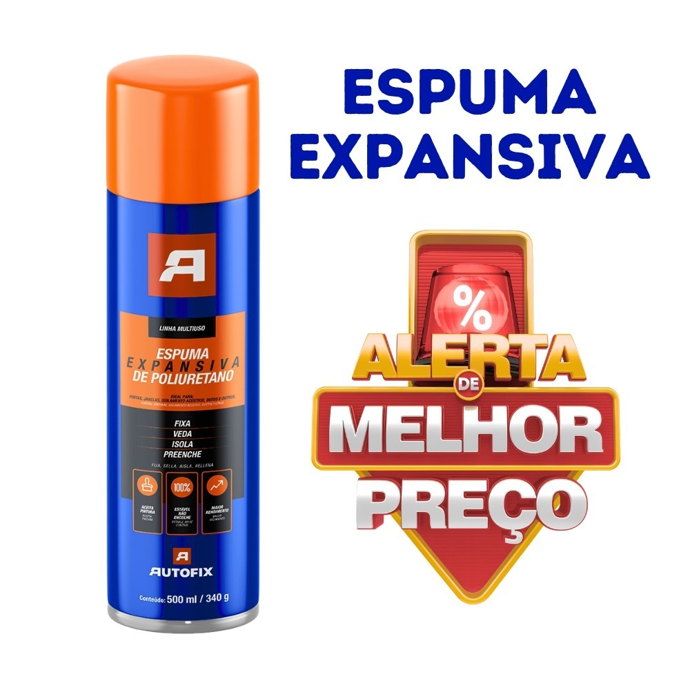 Espuma Expansiva Profissional Vedação 500ml Aceita Pintura Ótimo Preço MENOR PREÇO OK