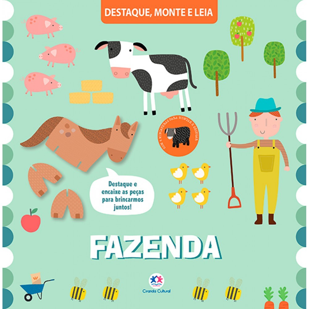 Livro Fazenda - Um livro para destacar e montar em Oferta na Shopee