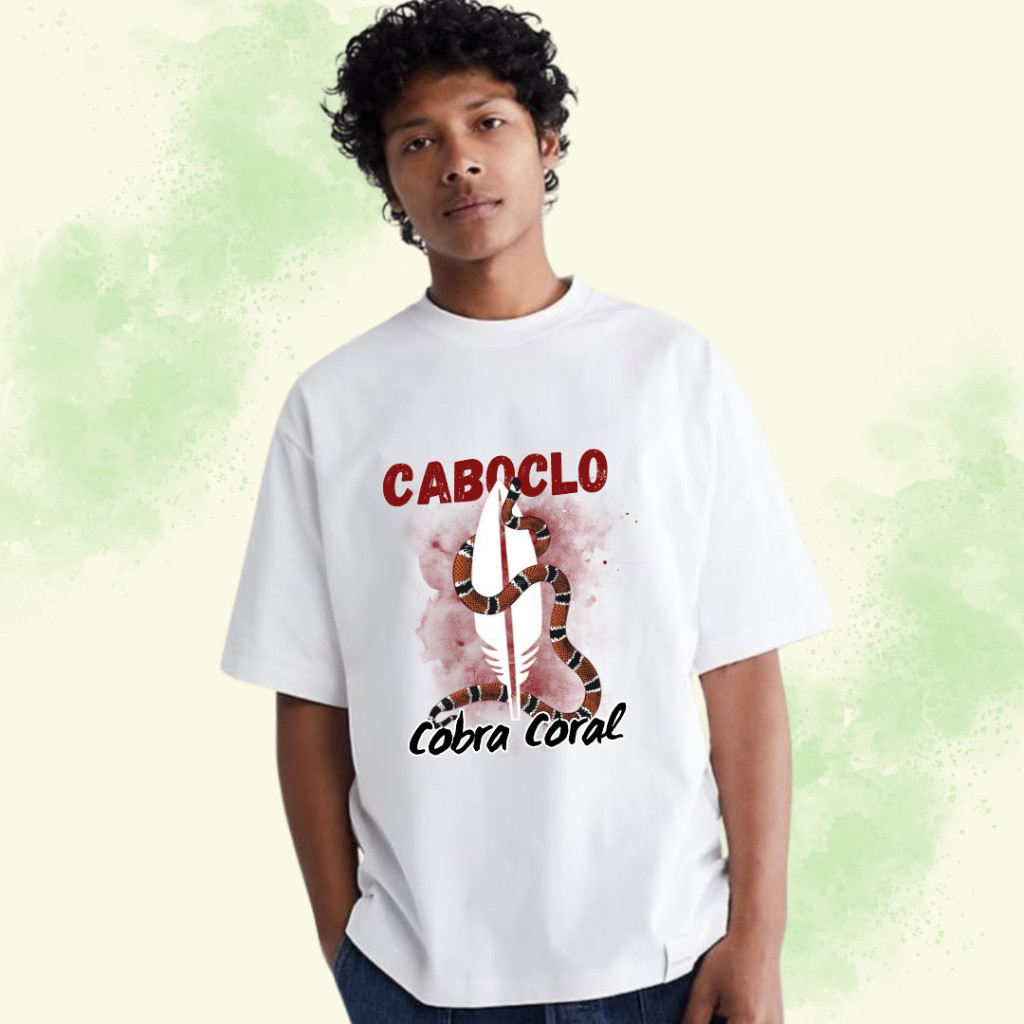 Camiseta Caboclo Cobra Coral Plus size Umbanda Candomblé Lançamento Envio Rápido  Unissex