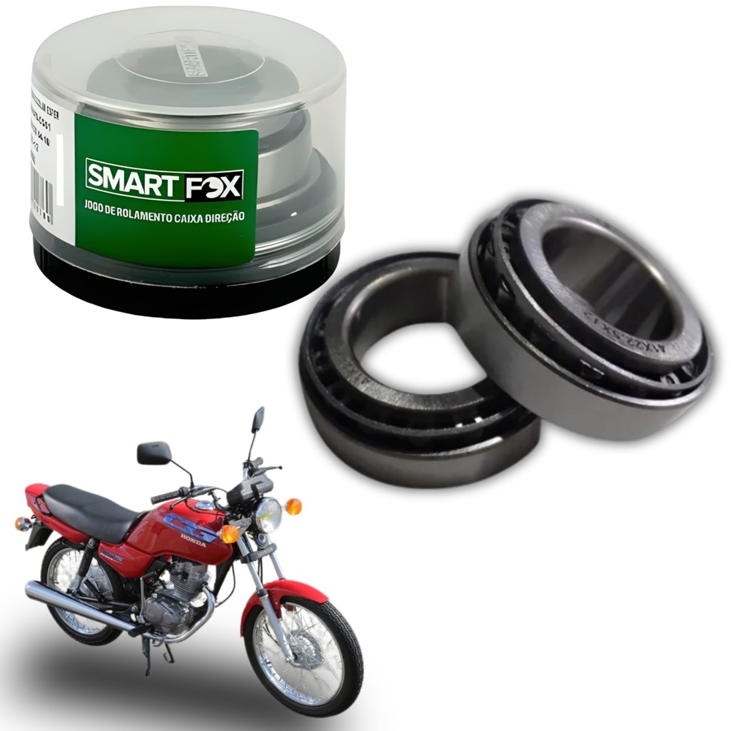 CAIXA DE DIREÇÃO CÔNICO COM ROLAMENTOS SMARTFOX HONDA CG125 TITAN 125 TODAY 125 CBX 150 CBX 200