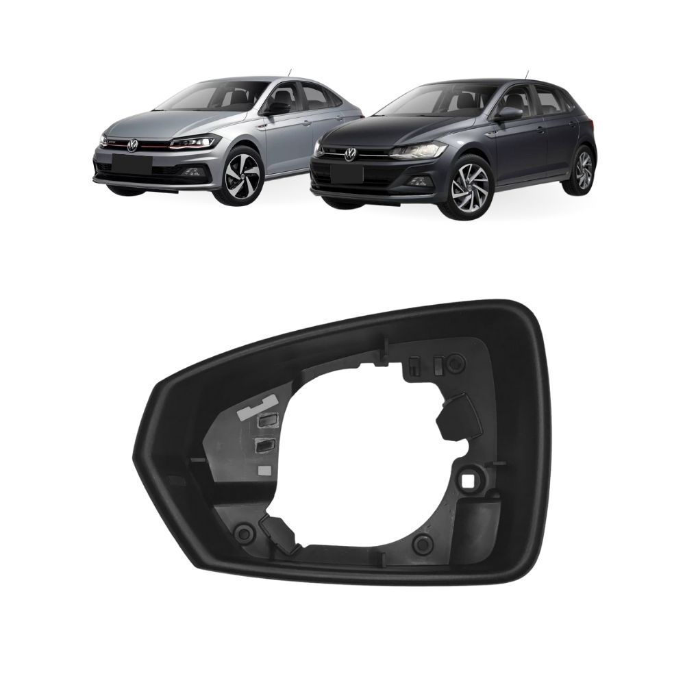 Aro Moldura Retrovisor Polo 2018 A 2021 Virtus Com Furo