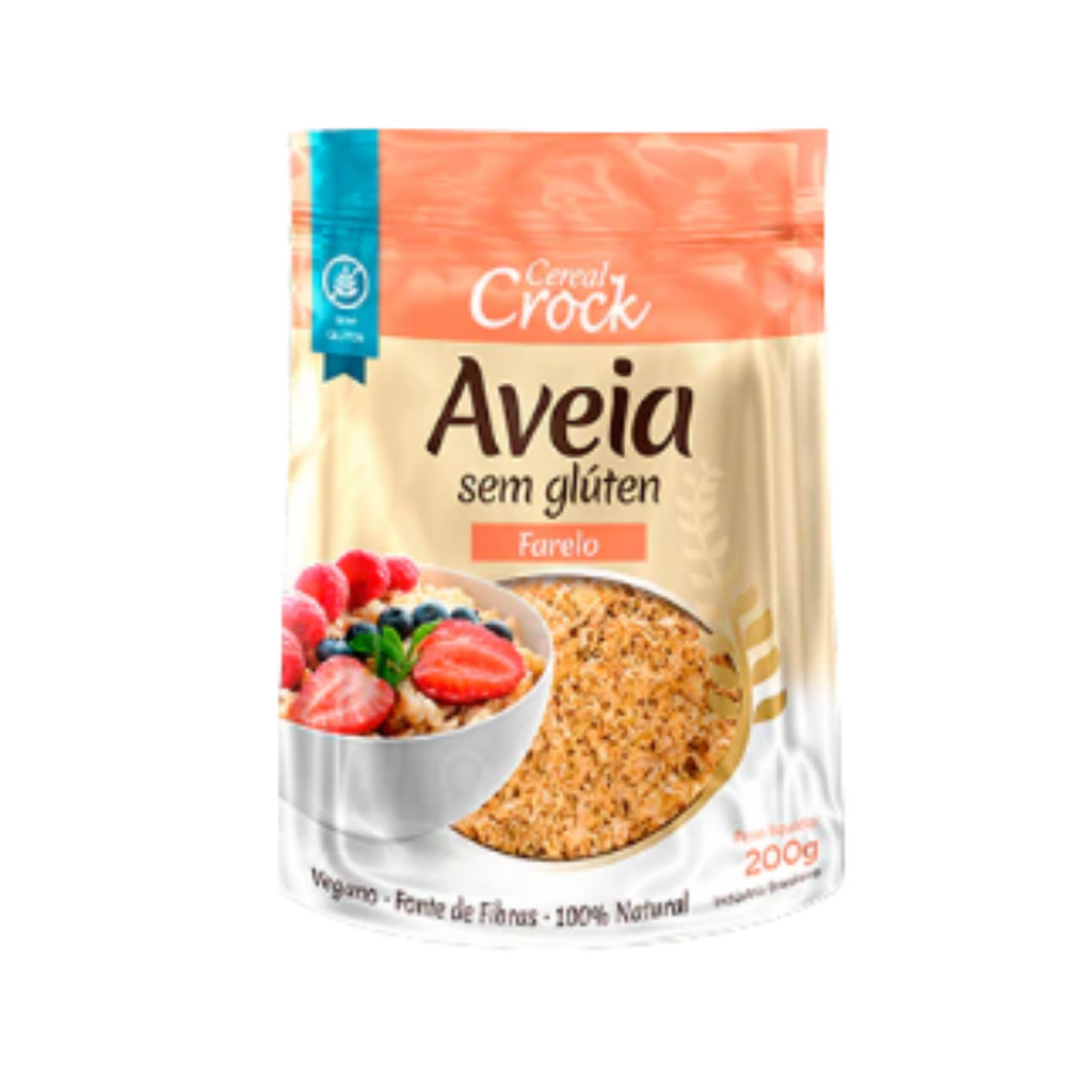Farelo de Aveia Sem glúten 100% Natural 200g Leve Croc