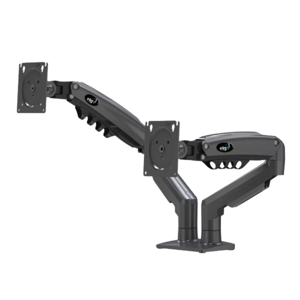 Suporte Ergonômico Articulado de Mesa com Pistão a Gás para 2 Monitores de 17” a 35” ELG - F160N em Oferta na Shopee