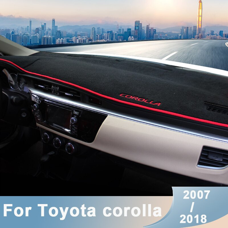 Adequado Para Toyota Corolla 2007-2018 Acessórios Tapete De Proteção Ultravioleta Painel De Carro
