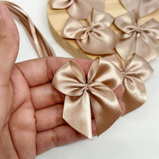 Laço Lacinho CHOCOLATE em Cetim 20/40/100 UNIDADES - nº5 - 5 cm COM FITA PARA AMARRAR em Oferta na Shopee