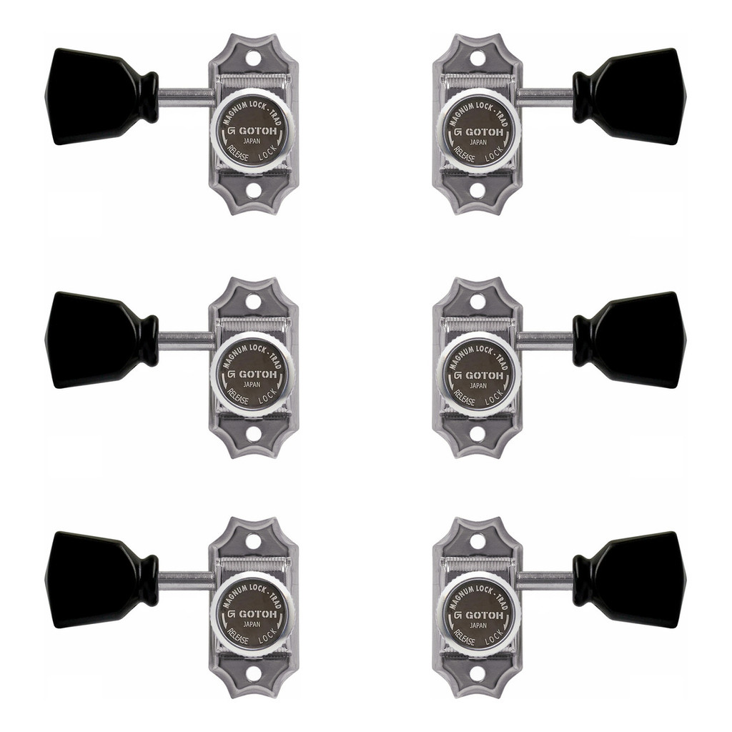 Tarraxa Gotoh P/guitarra Lespaul 3+3 Cosmo Bk Sd90sl C/trava