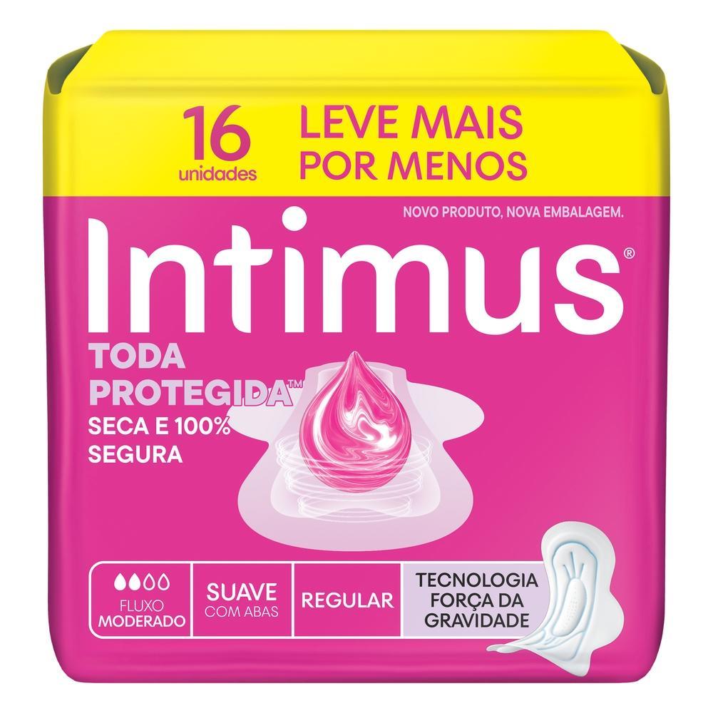 ABSORVENTE INTIMUS TRIPLA PROTEÇÃO SUAVE COM ABAS 16 UNIDADES em Oferta na Shopee