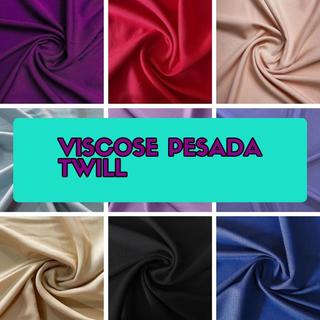 2 Metros Tecido Viscose Pesada Twill | Viscose Sarjada Encorpada (2m x 1.50m)