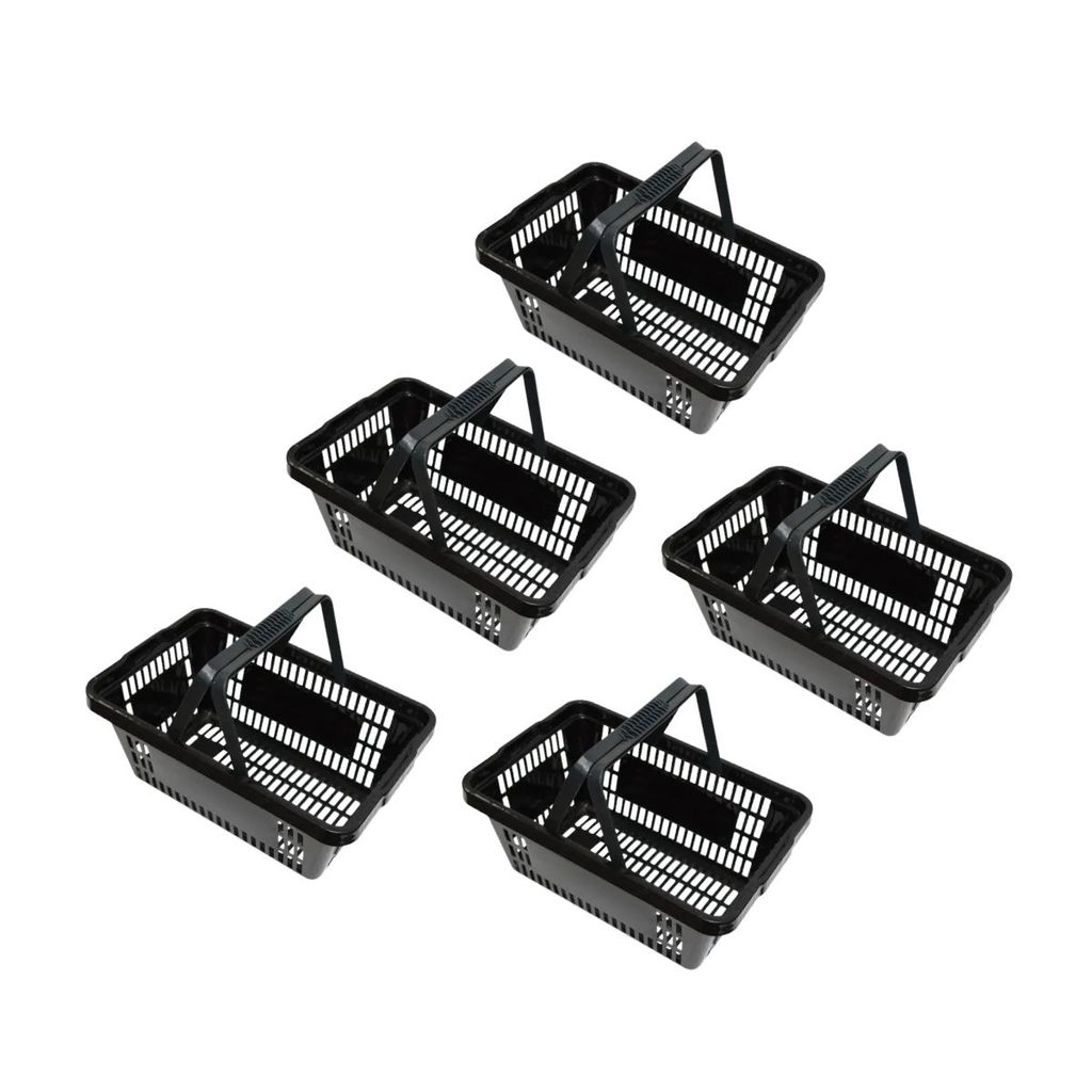 Kit 5 Mini Cestas Plásticas Empilháveis Para Farmácias e Perfumarias