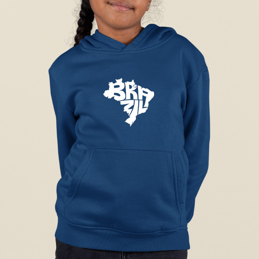Moletom Infantil Brasil Blusa De Frio Flanelado Macio Menina Menino Copa do Mundo Seleção Futebol