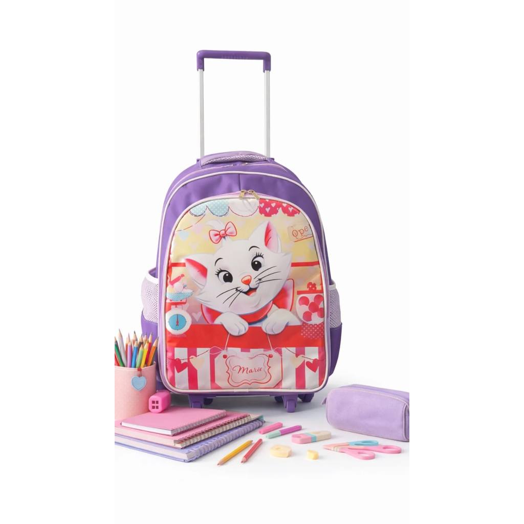 Mochila Escolar Infantil Reforçada Escolar Impermeavel Bolsa Criança Menina gatinha marie