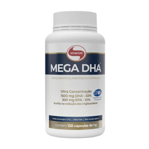 Mega DHA 120 Caps Vitafor 1500mg DHA Ultra Concentração. em Oferta na Shopee