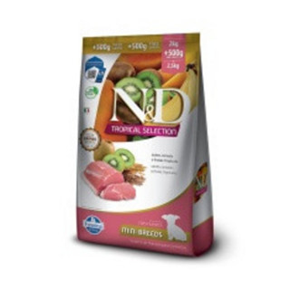 N&D Tropical para Cães Filhotes de Raças Mini e Pequenas Sabor Suíno, Cereais e Frutas Tropicais 2,5Kg em Oferta na Shopee
