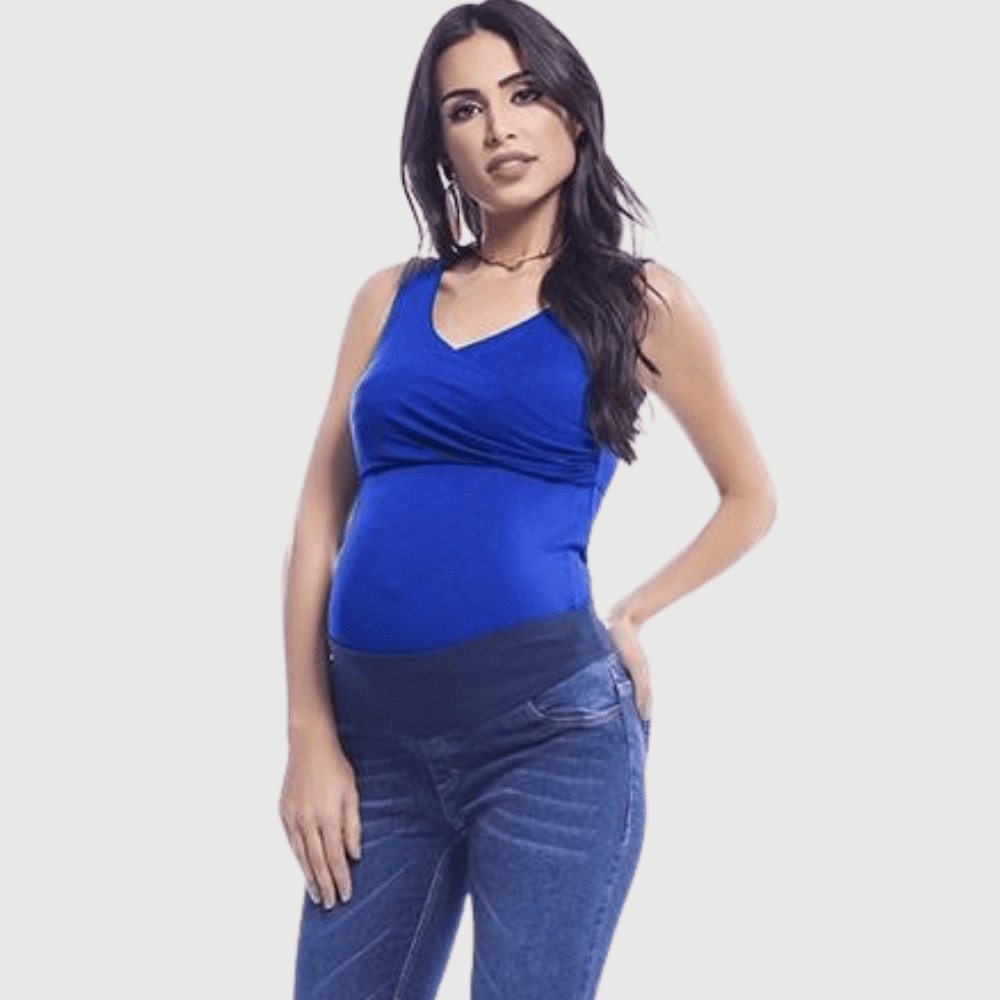 Blusa Gestante Amamentação Alça Decote Transpasse