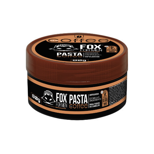 Pomada Modeladora Masculina Coffee 80g Fixação Forte Efeito Natural Fox For Men