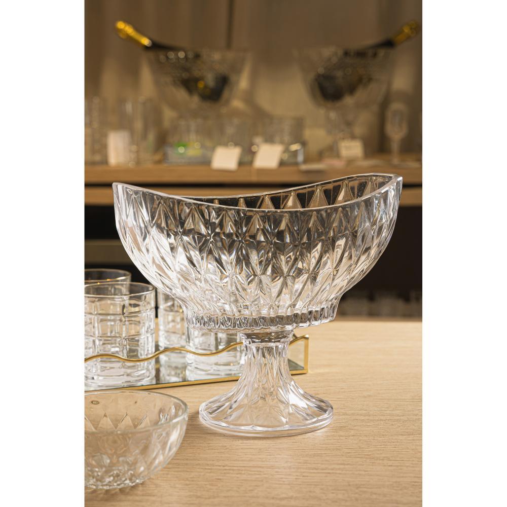 Centro de Mesa Lyor Diamond de Cristal Ecológico com Pé 28cm em Oferta na Shopee