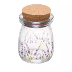 Pote Redondo com Tampa de Cortiça Provence 200ml Vidro Lyor para Temperos Condimentos Mantimentos Organização na Cozinha