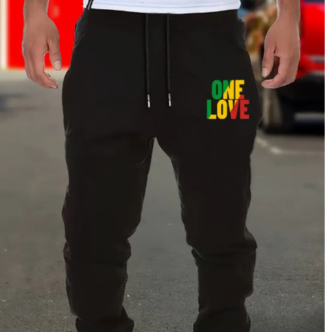 Calça Moletom Masculina Flanelada Leve Inverno One Love Reggae Confortavel