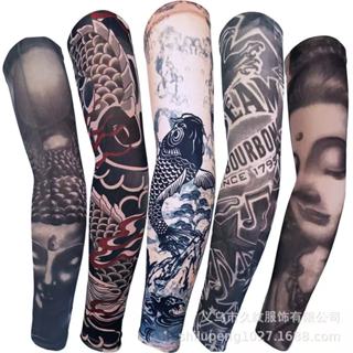 Par de Mangas Tattoo Tatuagem Falsa Manguito Tatuagem Sleeve em Oferta na Shopee