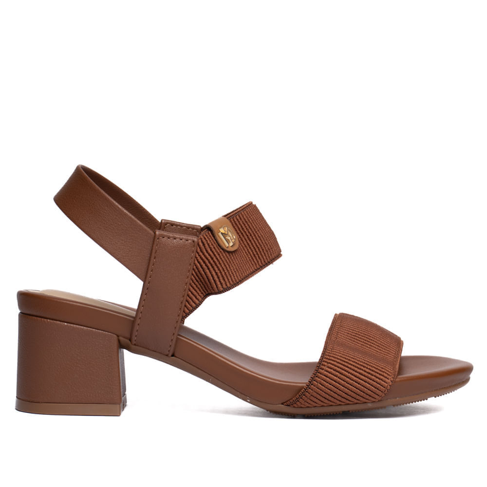 Sandália Feminina Modare Elástico Canelado Marrom em Oferta na Shopee