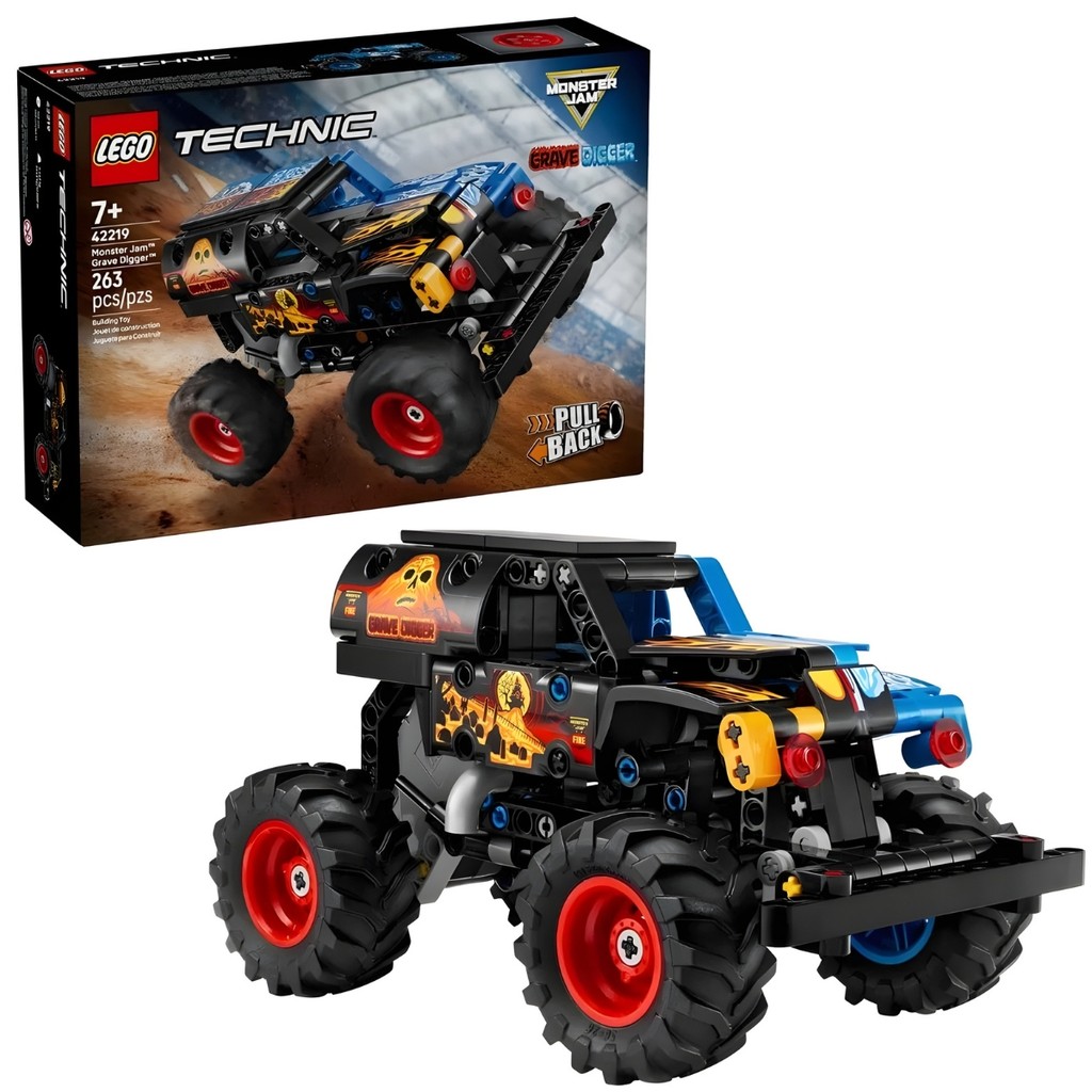 Technic Monster Jam Grave Digger Fogo e Gelo 42219 - LEGO