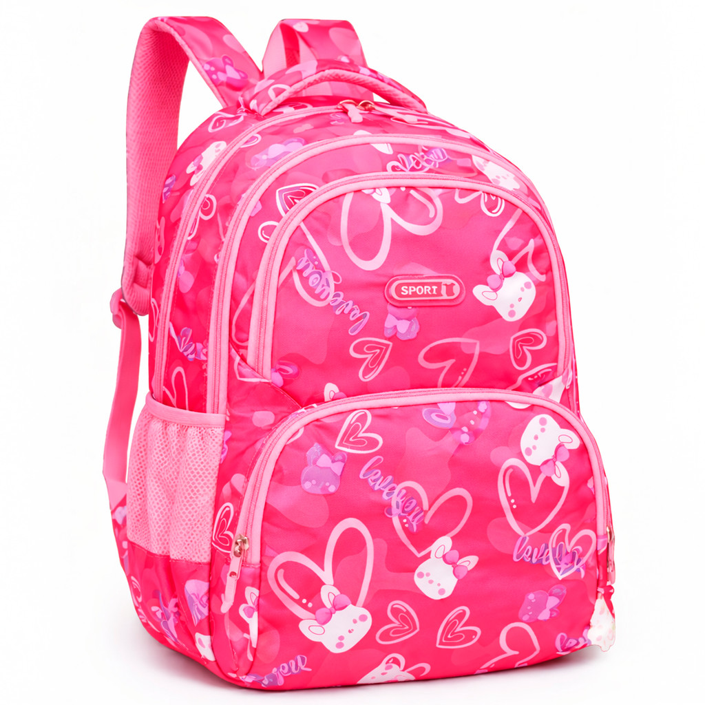 Mochila Escolar Grande com Bolsos Funcionais e Design Delicado em Oferta na Shopee