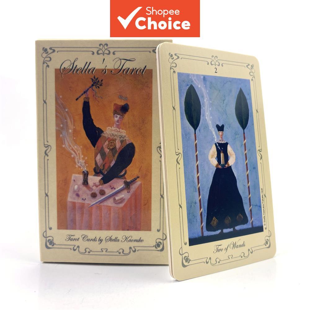 Cartas de Tarot em Português Para Adivinhação Uso Pessoal Tamanho Poker Ocultismo Baralho de Tarot Stella's Oráculo