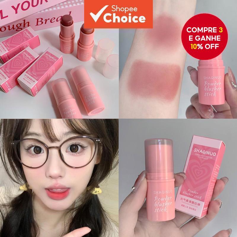 Gecomomo Creme Blush Stick Cream , Maquiagem Natural Para Bochechas Manchas Cor Duradoura Blusher