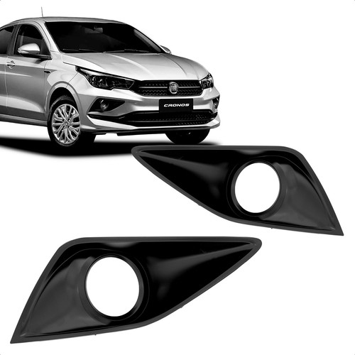 Moldura Milha Cronos 2017 18 19 20 21 A 2025 Preto Com Furo