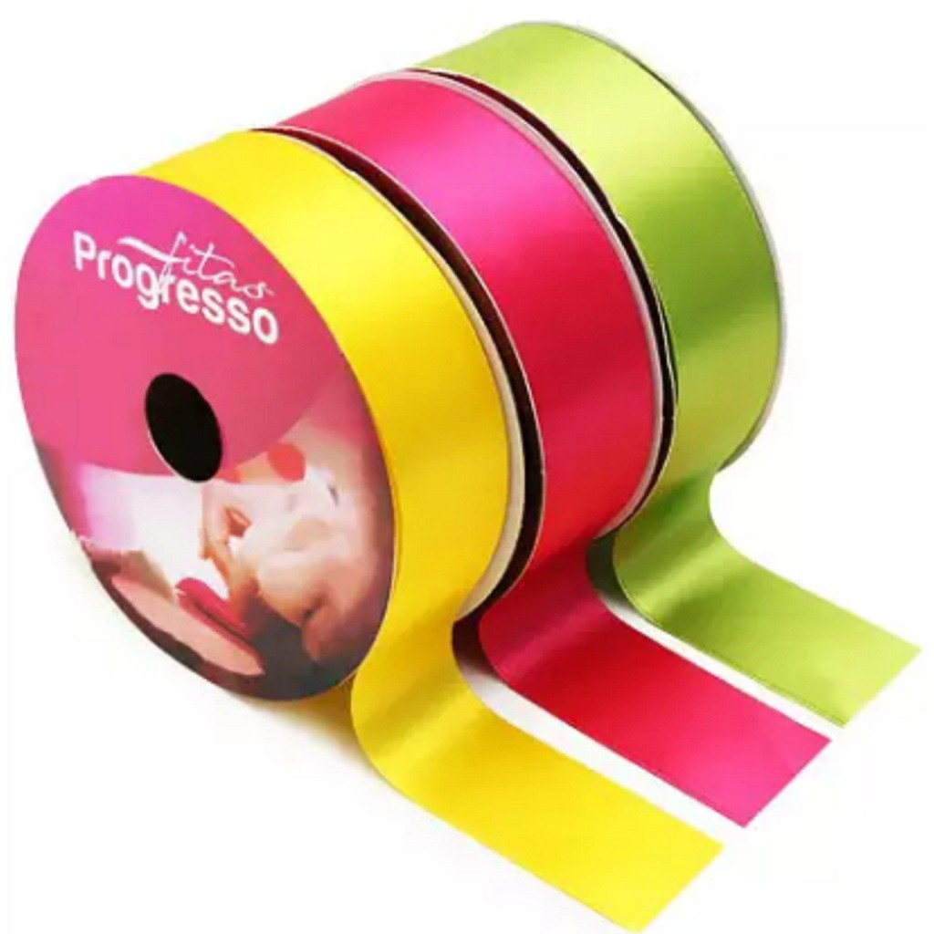 Fita de Cetim Progresso N°9 38mm - 50mts em Oferta na Shopee