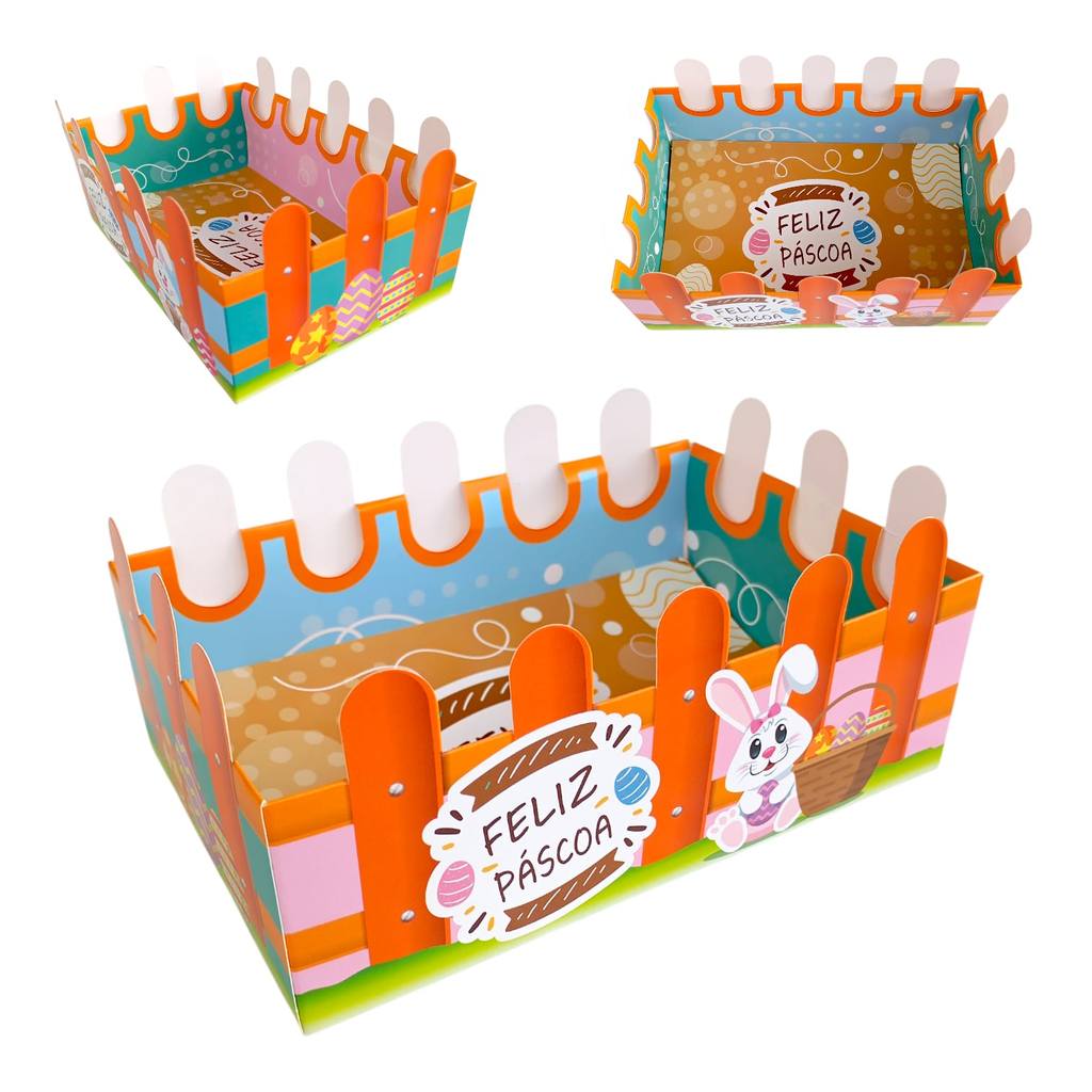 25 Cesta Páscoa G Embalagem Ovos Chocolates Bombom Trufas em Oferta na Shopee