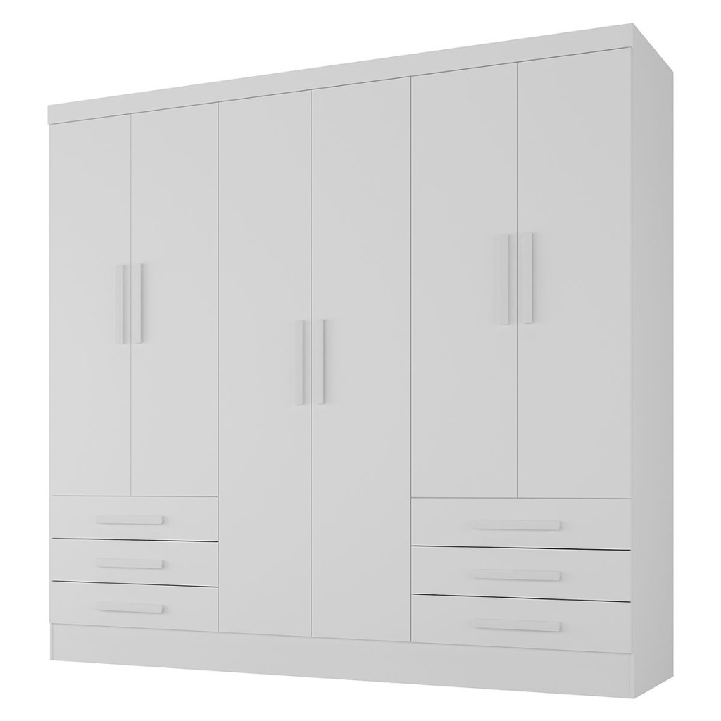 Guarda-Roupa Solteiro Lancaster 6 Portas 6 Gavetas 100% MDF - Panorama Móveis · foto 2
