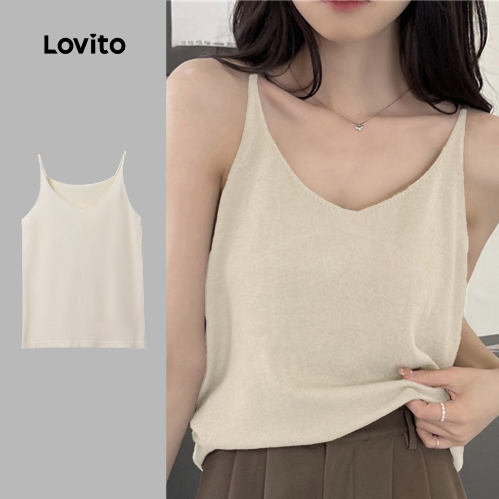 Lovito Top Elegante para O Trabalho Primavera/verão Azul para mulheres LNE130027 em Oferta na Shopee